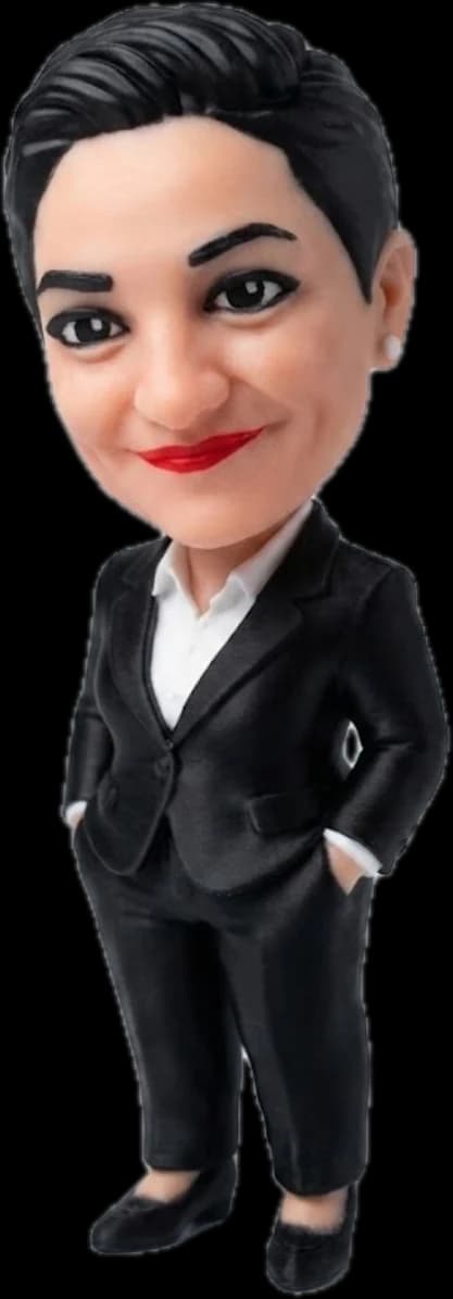 The boss, in her suit
